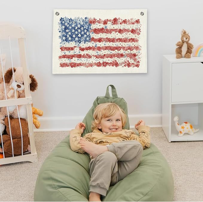 RTXLEZM Kids Room Decor,Classroom Wall Art Decor Banner | Patriotic Decor for Home Porch Farmhouse Home Kids Boy Girl Room Bedroom Playroom Classroom 20x30 Inch