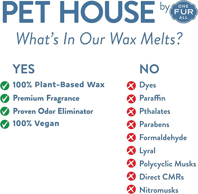 One Fur All Pet House Scented Wax Melts for Warmer - Long-Lasting Pet Friendly Plant Based Soy Wax Melts - Pumpkin Spice Pack of 4