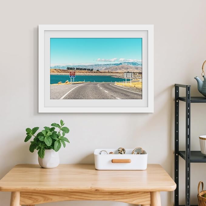 Picrit 20x27 Picture Frame 3 Pack, White Poster Frame, Display Poster 16 x 24 with Mat or 20 x 27 without Mat for Horizontal or Vertical Wall Mounting