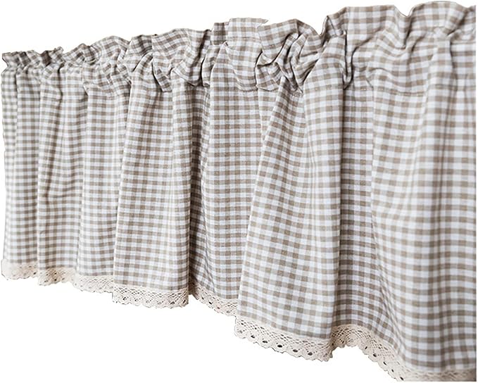 Tier Curtains Linen Textured Short Kitchen Tiers Long Sheer Cafe Curtains Bathmroom Curtain Panels Rod Pocket Small Half Window Treatment 1 Panels (Size : W 150cm*H 60cm)