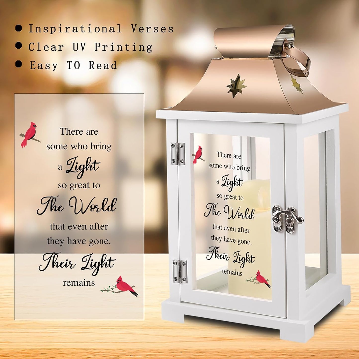 Memorial Lantern, Sympathy Gifts for Loss of Mom/Dad/Loved One, Bereavement Gifts, in Memory of Loved One Lantern,Celebration of Life, Memorial Gifts, Funeral Lantern,There are Some who Bring a Light