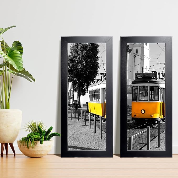 LaVie Home 8x20 Picture Frame Black, Panoramic Picture Frame for Wall Decoration, Classic Black Minimalist Style Suitable for Decorating Houses, Offices, Hotels（1 Pack）