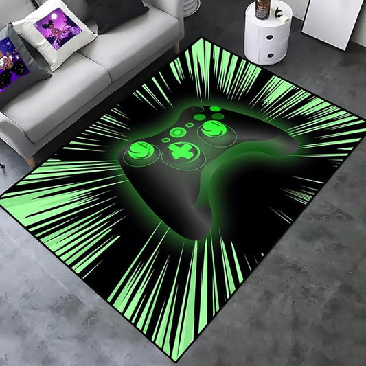Gamer Rugs Controller Gamepad Carpets Game Rugs for Boys Gaming Bedroom Home Decor Mats 3'x4'