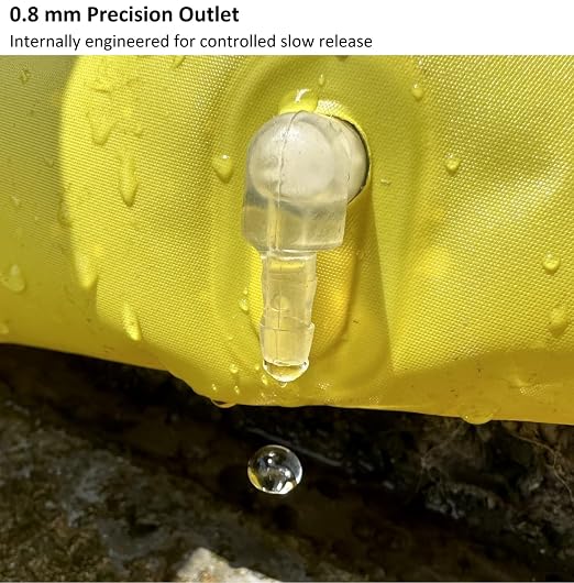 Slow Release Ring-Style Tree Watering Bag - 15 Gallon Watering Ring for Trees, Discipline Essentials (8 Pack, Blue/Yellow)
