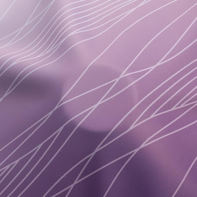 Estelar Textiler Purple and Greyish White Blackout Curtains 45 Inch Length, Light Blocking Gradient Drapes for Bedroom, Thermal Insulated Grommet Ombre Curtains for Bathroom,52Wx45L,2 Panels