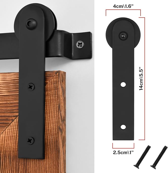 COGOOD Bathroom Mirrors for Over Sink - 42" x 29" Farmhouse Barn Door Mirror for Living Room, Entryway, Bedroom, Vanity Wall Decor Brown