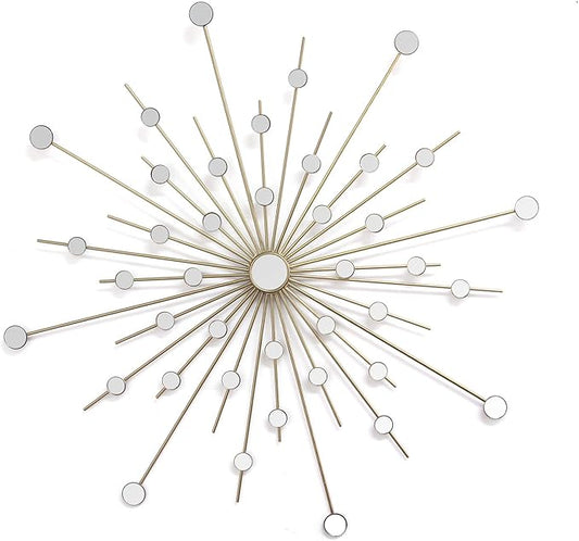 Stratton Home Decor Sparkle Mirror Burst Wall Decor, Gold