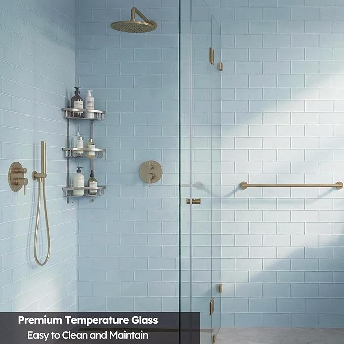 Diflart Light Blue Glass Subway Tile, 3x6 Inch, 4 Sq.Ft, Glass Backsplash Tile for Kitchen Shower Bathroom Wall, Pack-32 Pcs