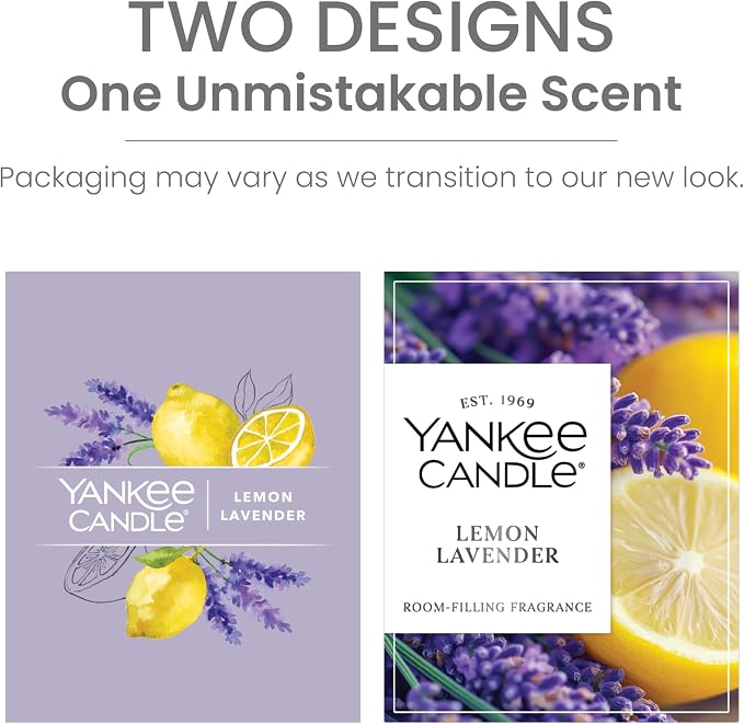Yankee Candle, Lemon Lavender Scented Candle, 20oz Classic 2-Wick Tumbler with up to 80 Hour Burn Time (Pack of 4)