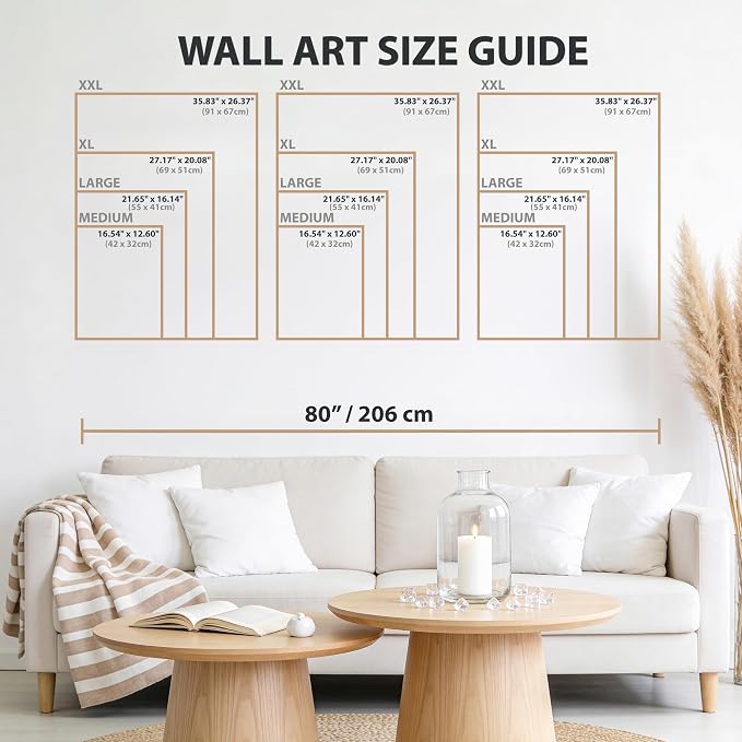 qmmp Modern Wooden Wall Sculptures - Set of 3 - Home Decor Accent - Large Wall Art for Living Room, Bedroom, Office - Easy Installation (Walnut, Medium - Orbit)