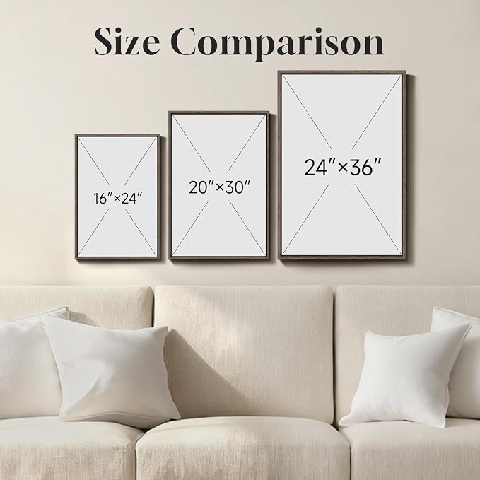 Framed Large Western Cowboy Wall Art for Living Room, 2 Piece Vintage Farmhouse Canvas Prints Paintings, Sketch Style Southwestern Country Picture Artwork for Bedroom Hallways Wall Decor, 16x24 Inch