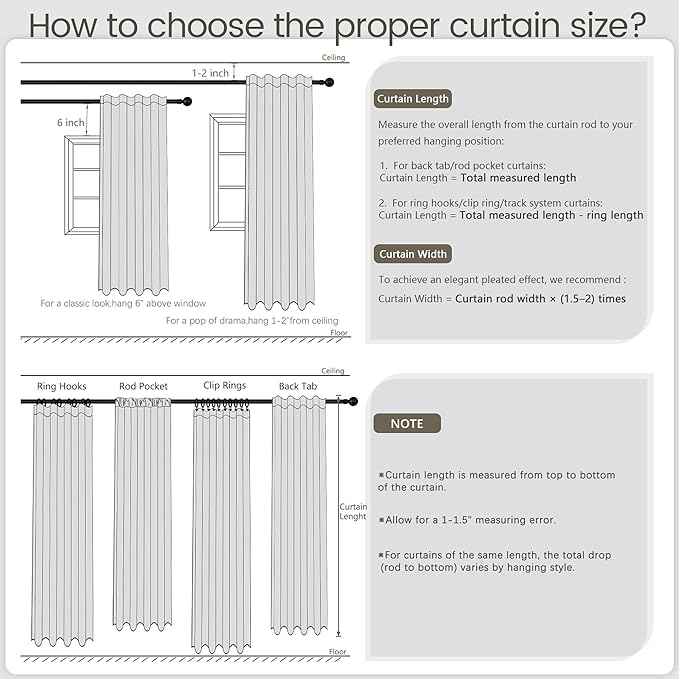 UHITECH Short Curtains 36 Inch Length 2 Panels Set Olive Green Linen Blackout Curtains for Bedroom Living Room Small Windows Modern Cafe Textured Thermal Insulated Drapes Back Tab 52 Inch Wide