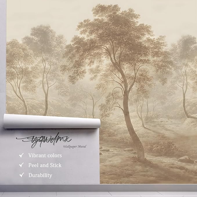 YQWDMX - Peel and Stick Vintage Forest Wallpaper Tropical Jungle murals for Bedroom ZY10 L