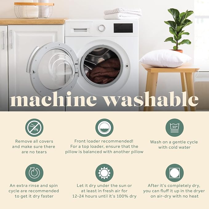 ComfyDown 12x12 Throw Pillow Inserts (Set of 2), Down & Feather Fill, 100% Cotton Cover, Made in USA – Premium Soft Decorative Pillow Forms Sham Stuffers for Bed, Sofa & Couch