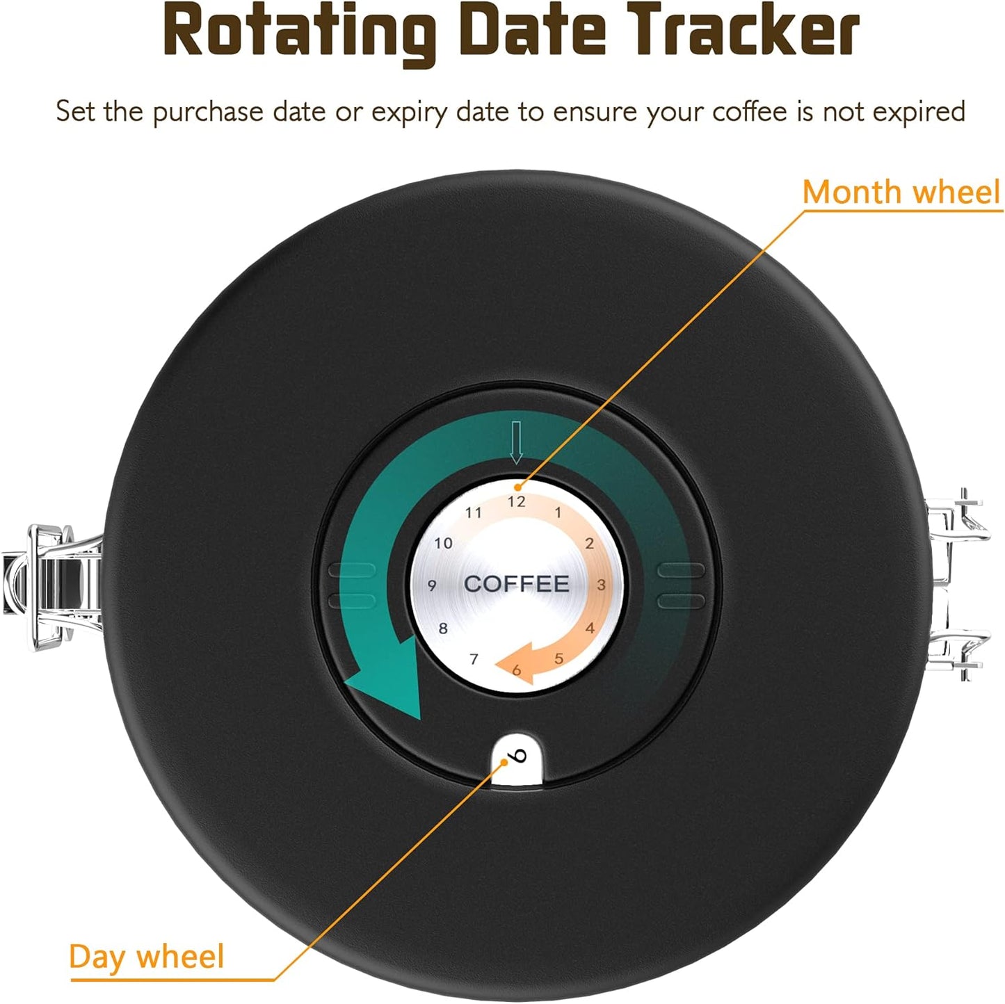 35OZ Coffee Canister for ground coffee with Date Tracker,Mint Green 304 Stainless Steel Kitchen Food Airtight storage container for Coffee Beans or Grounds, Tea, Sugar
