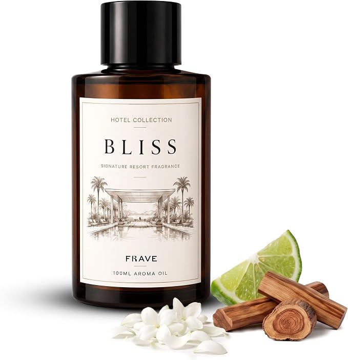 Bliss Hotel Diffuser Oil 100ml, 3.38 oz Aroma Oil, Scent Inspired by The World’s Most Iconic Luxury Hotels, Aromatherapy Refill Fragrance for Waterless Cold Air Diffusers, Home, Office, Hotel