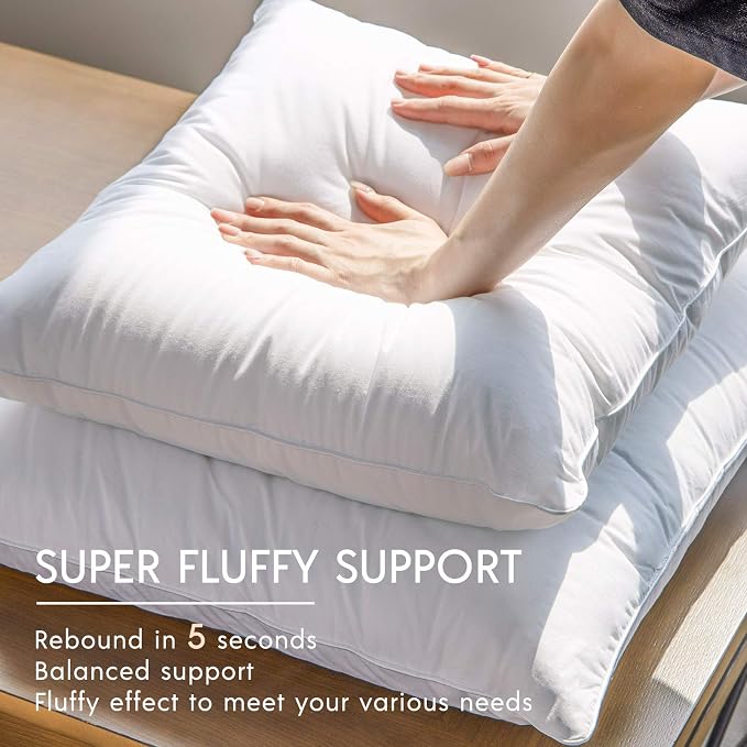 Phantoscope 16x16 Pillow Insert - Throw Pillow Insert with 100% Cotton Cover - 16 Inch Square Form Microfiber Pillow Sham Stuffer - Couch Cushion Pillow, 1 Count (Pack of 1)