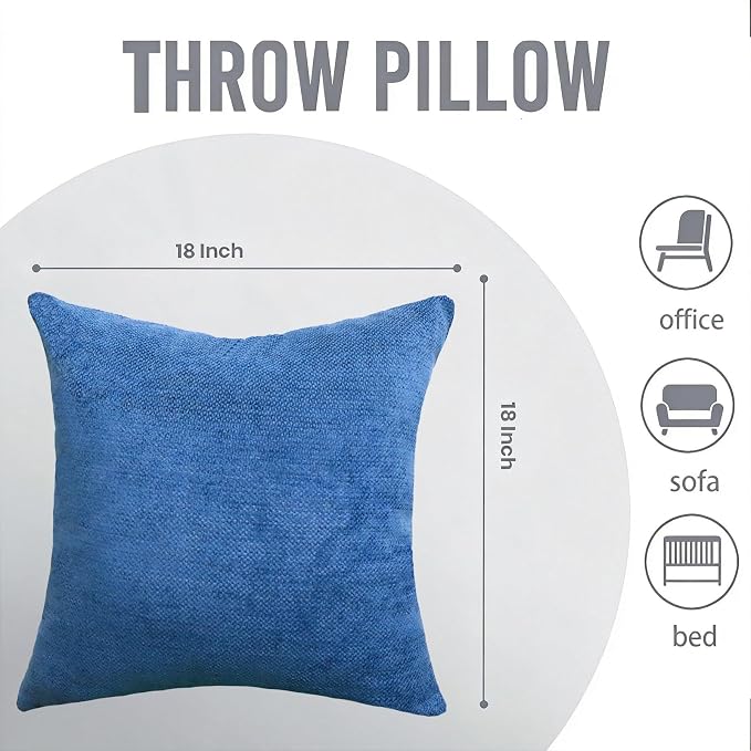 Throw Pillow Set 18x18,Throw Pillows for Couch and Bed,Lumbar Pillow for Bed,Living Room Pillows Navy