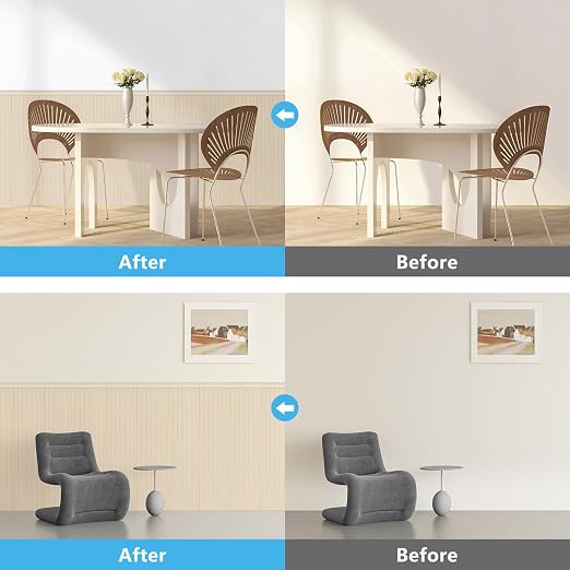 Art3d Wainscotting Wall Panel Kit, 37.8" Tall Beadboard Panels for Walls, Polystyrene Board and Batten Wall Panel Kit, Easy DIY Decorative Trim for Living Room, Kitchen, Bedroom – Covers 31 Sq.Ft