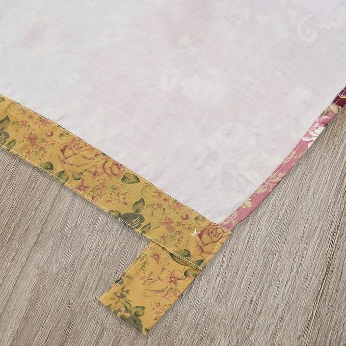 Greenland Home Antique Chic Authentic Patchwork Curtain Panel Set, 84 x 84 inches, Includes Two (2) 42 W x 84 L Panels