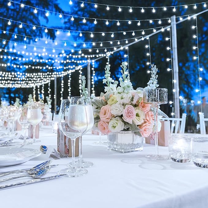JMEXSUSS Connectable 100 LED Globe White String Lights Indoor for Bedroom | String Lights Plug in with Remote, 33 ft 8 Modes Christmas Fairy Lights Outdoor for Room Mirror Party Holiday Decor