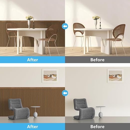 Art3d Wainscotting Wall Panel Kit, 37.8" Tall Beadboard Panels for Walls, Polystyrene Board and Batten Wall Panel Kit, Easy DIY Decorative Trim for Living Room, Kitchen, Bedroom – Covers 31 Sq.Ft
