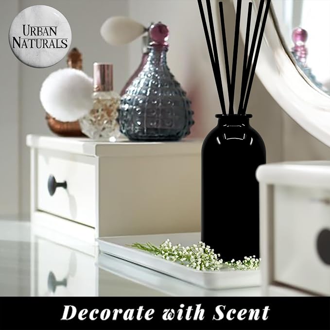 Urban Naturals Reed Diffuser Set, Crisp White Linen - Bathroom Shelf Décor