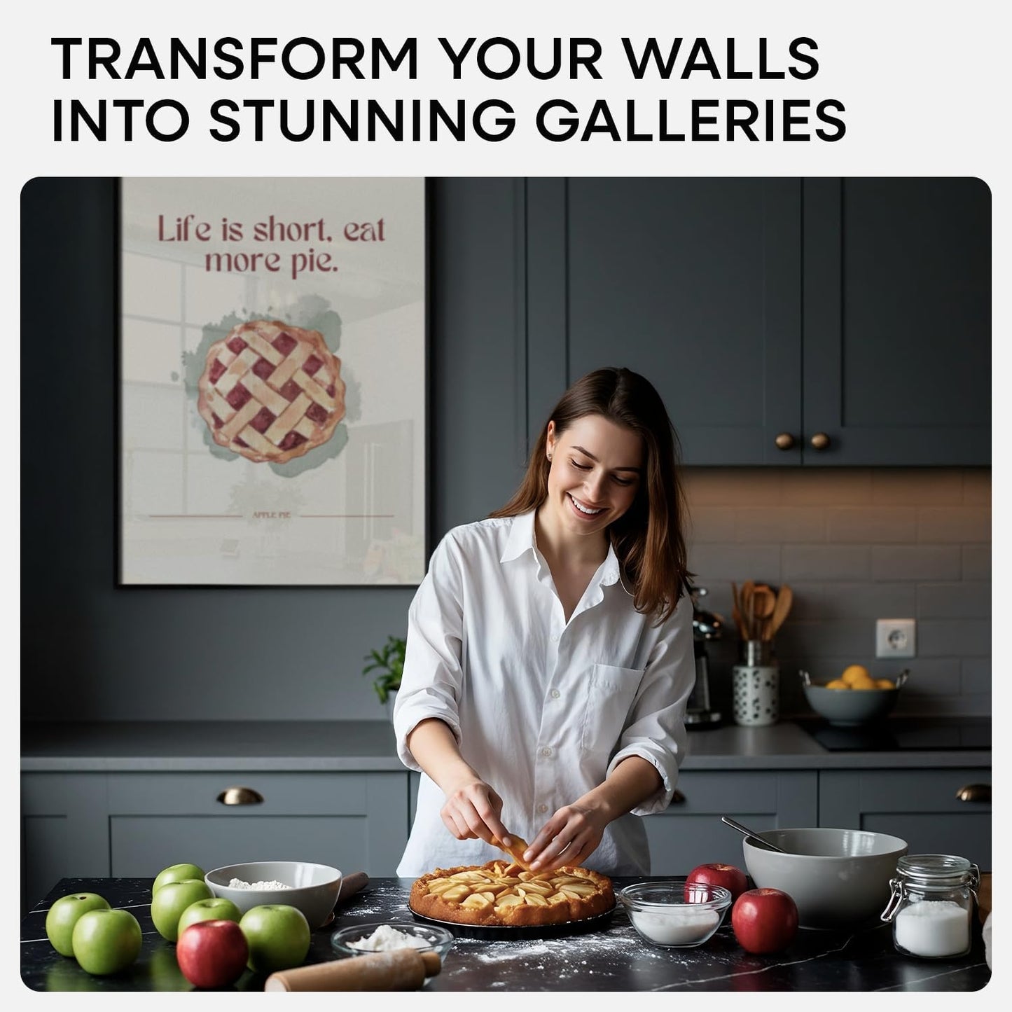 Homeforia 20 x 28 Picture Frame Black, High End Metal 20x28 Poster Frames with Mat 14x22 for Photo, 20 x 28 Black Frame Matted to 14 x 22 Print, 28x20 Hanging Frame, Tempered Glass, Wall Kit, Set of 1