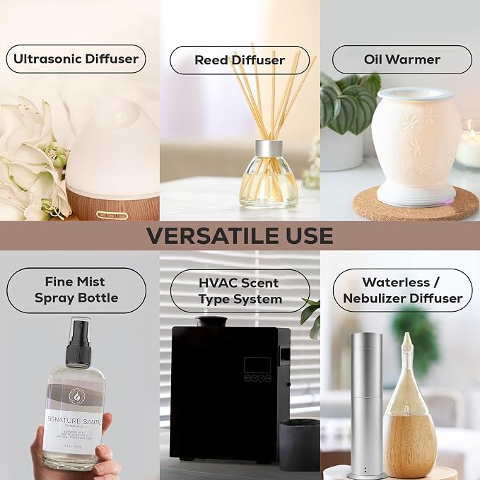 Aroma Country Signature Santal Luxury Diffuser Oil Refill (8.5 Fl Oz) | Hotel-Inspired • Long-Lasting Home Fragrance • for Aromatherapy, Reed Diffusers, Diffuser Machines & Room Sprays
