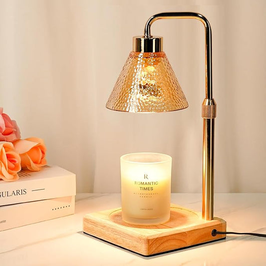 Modern Candle Warmer Lamp, Dimmable Candle Lamp Warmer with Timer, Mothers Day Birthday Gifts for Women Who Have Everything, Adjustable Men's Candle Lamp, Cozy Living Room Bedroom Decor