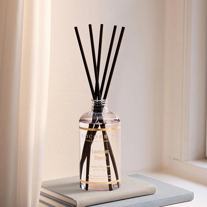 COCORRÍNA Refill- Lavender Thyme 6.7 Fl.oz Reed Diffuser Refill with 8 Sticks