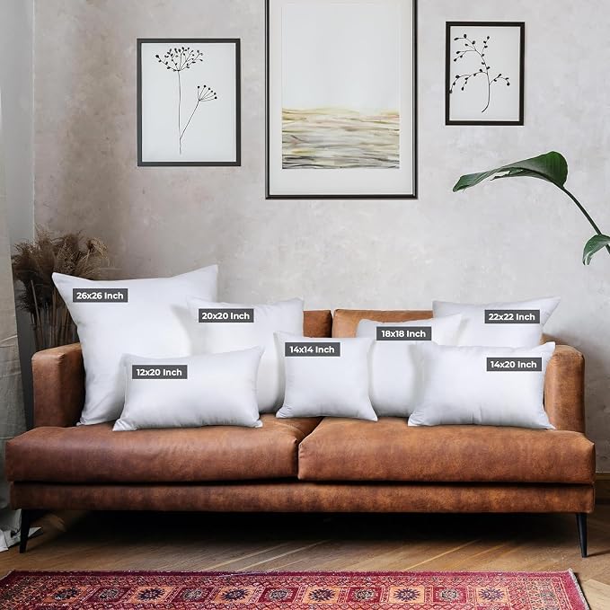 Utopia Bedding Throw Pillows (Set of 1, White) – 22 x 22 Inches Down Alternative Pillows for Bed, Sofa, and Couch - Fluffy Decorative Stuffer Pillow for Indoors & Outdoors