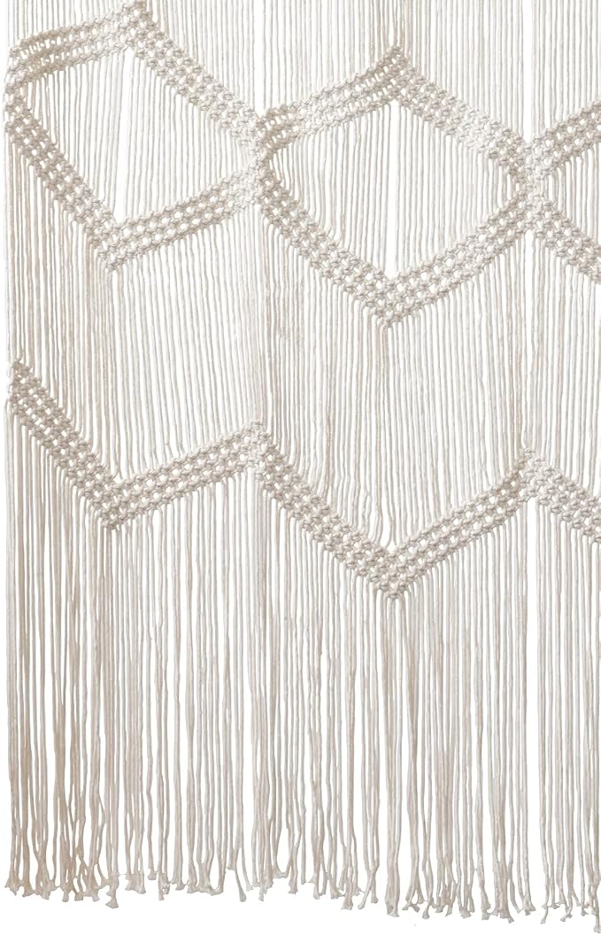 Flber Macrame Curtain Window Macrame Room Divider Doorway Curtain Boho Macrame Wall Hanging Living Room Bedroom Decor 42" W x 75" H