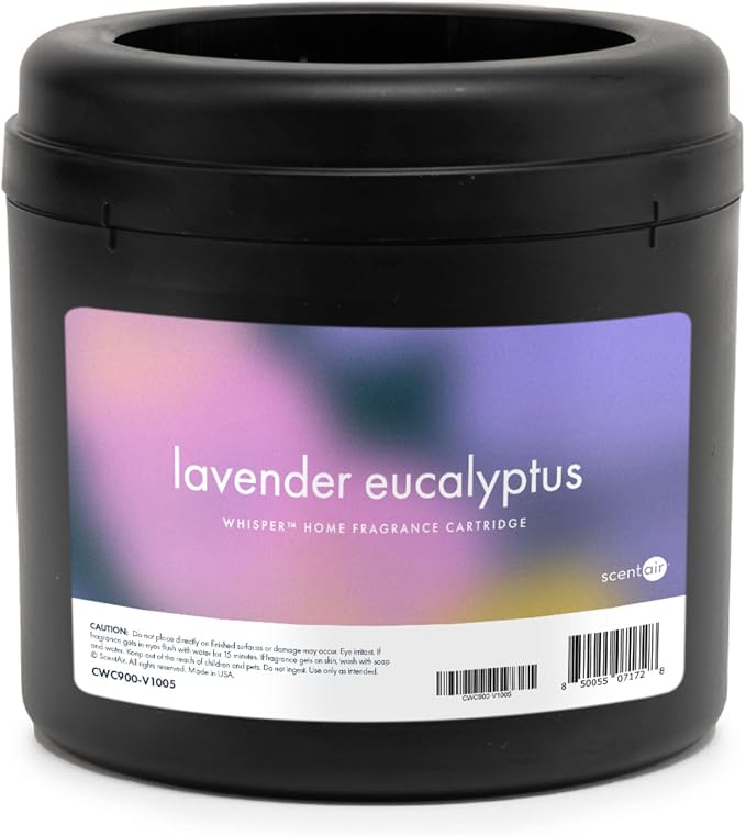 ScentAir Whisper Essential Monthly Plug-in Refill, Lavender Eucalyptus | Fragrance Diffuser Cartridge Refill for Home and Office