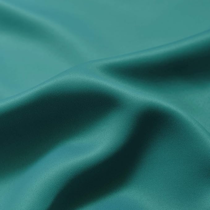 Yakamok Ombre Curtains Teal and Greyish White for Living Room,52Wx63L | Room Darkening Curtains 63,Thermal Insulated Gradient Color Drape,Light Blocking Grommet Window Curtains for Bedroom,2 Panels