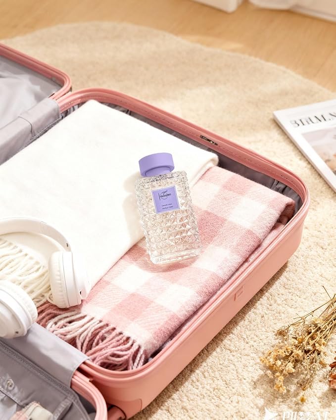 Reed Diffuser Set, Lavender Linen Scented Home Fragrance Air Freshener for Bathroom Shelf Decor, 5.07 fl oz/150ml Essential Oil with Sticks