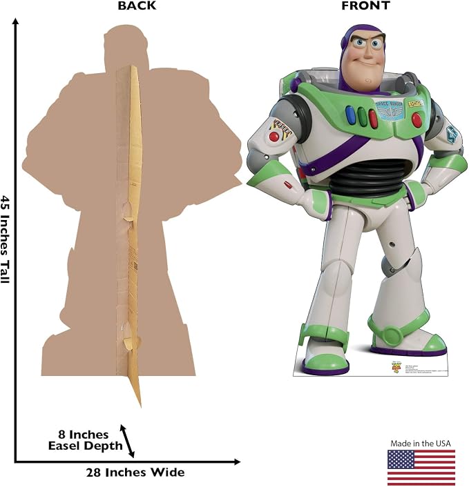 Cardboard People Buzz Lightyear Life Size Cardboard Cutout Standup - Disney Pixar Toy Story 4 (2019 Film)