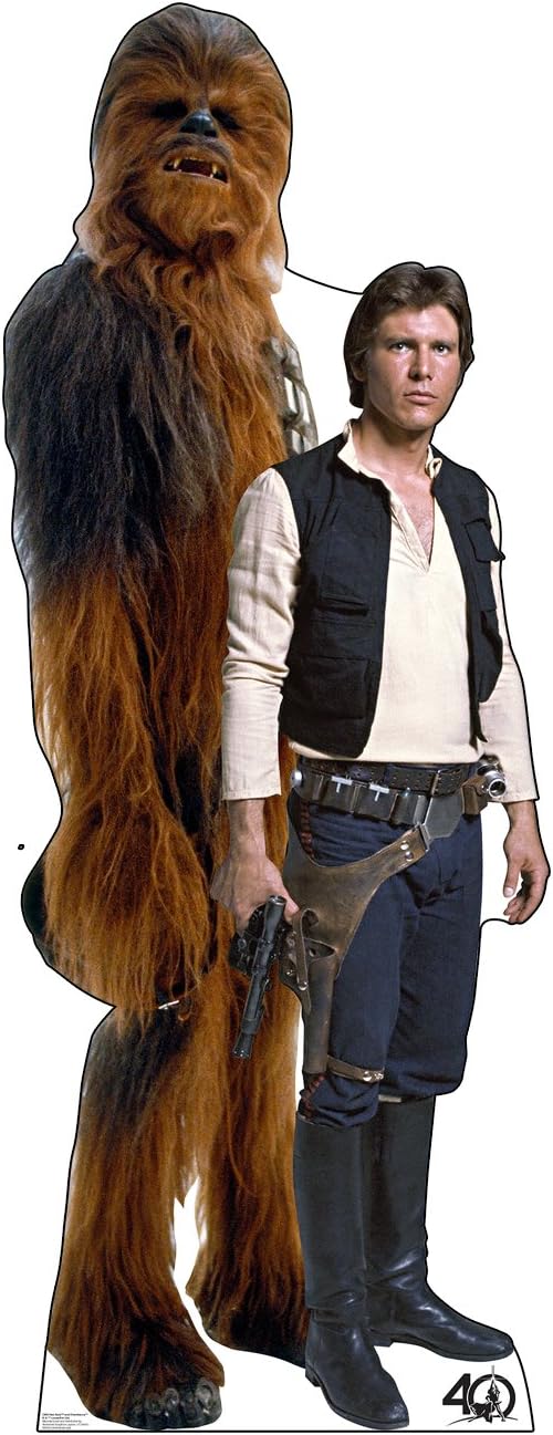 Cardboard People Han Solo & Chewbacca Life Size Cardboard Cutout Standup - Star Wars 40th Anniversary