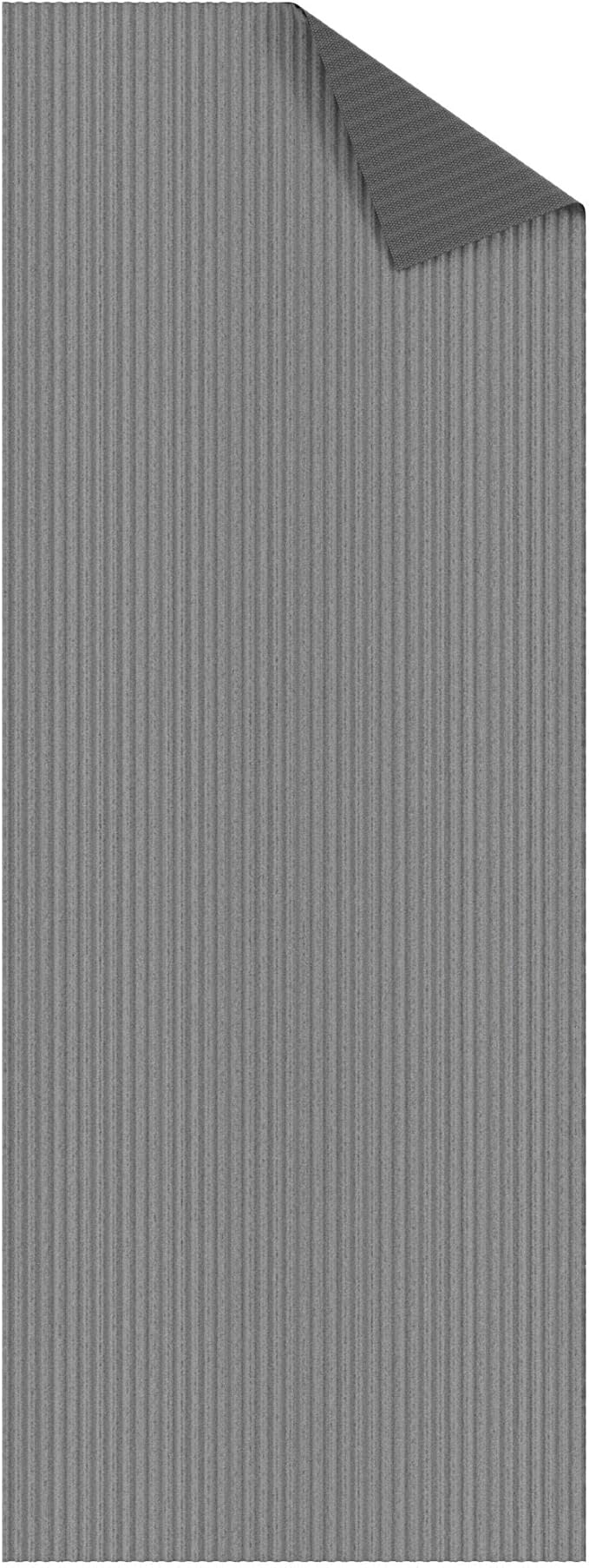 Ottomanson 2'7" x 54' Hallway Runner with Scraper Pile - Extra Durable Non-Slip Rug Mat for Indoor & Outdoor Use - Ideal for Kitchen, Entryway & Garage - High-Traffic Carpet, Gray