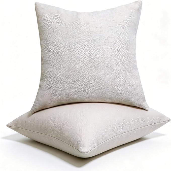 18x18 Throw Pillow for Couch,Living Room Pillows,Couch Pillows Set of 2,Brown