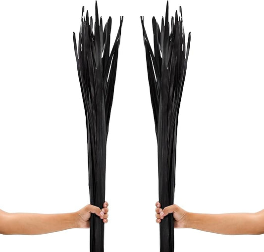Leewadee Tall Vase Filler, Dried Palm Leaves – 2 Bunches of Colored Decor for Floor Vases, Naturally Dried Arrangements for Vintage Or Modern House Decor, 45 inches, Black Brown