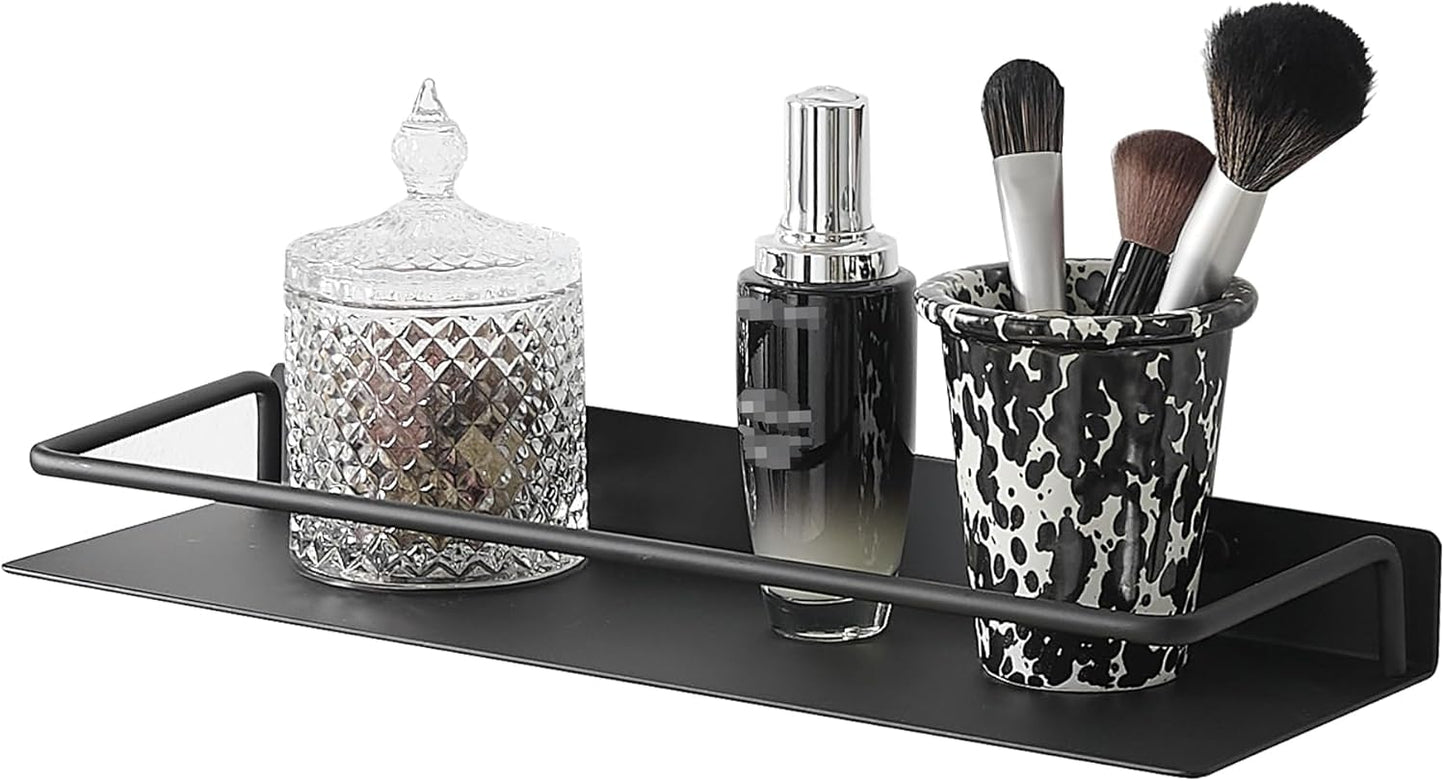 JOOM Wall Shelf,Metal Floating Shelf,12" Black Floating Shelf, Small Shelf for Wall(Black, 12 in)