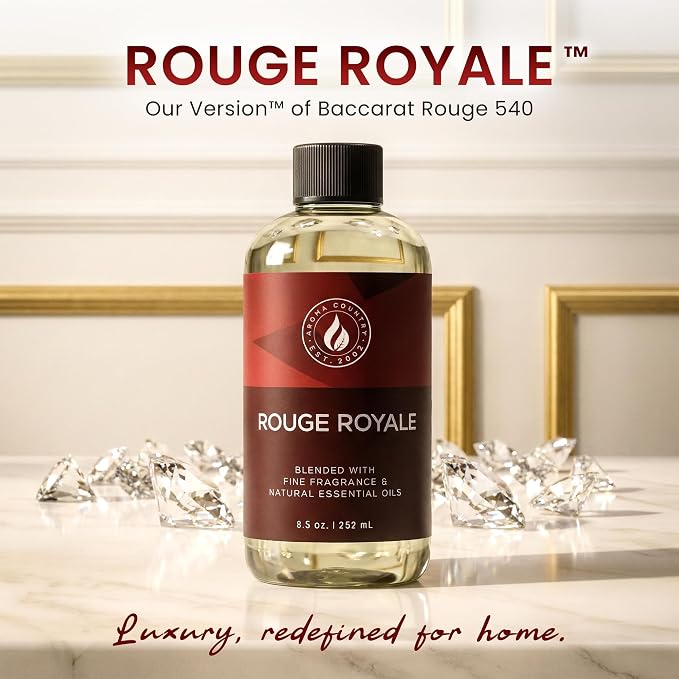 Aroma Country Rouge Royale Luxury Diffuser Oil Refill (4 Fl Oz) | Hotel-Inspired • Long-Lasting Home Fragrance • for Aromatherapy, Reed Diffusers, Diffuser Machines & Room Sprays