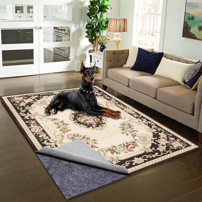 Waterproof Non-Slip 1/5” Extra Thick 9x12 ft Rug Pad for Large Area Rugs Durable Felt Floor Protection pad for All Floors, Suitable for Cutting. Rug Pads Keep Rugs in Place and Provide Cushioning