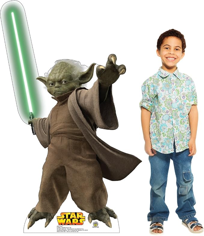 Cardboard People Yoda Life Size Cardboard Cutout Standup - Star Wars Prequel Trilogy
