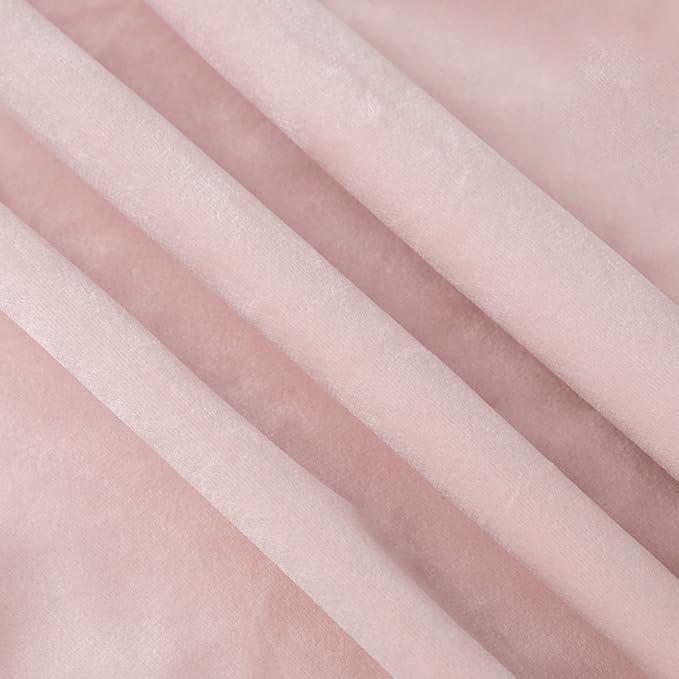 MADIZZ Set of 2 Super Soft Velvet Decorative Throw Pillow Covers 16x16 inch Light Pink Square with Fringe Luxury Style Cushion Case Pillow Shell for Sofa Bedroom