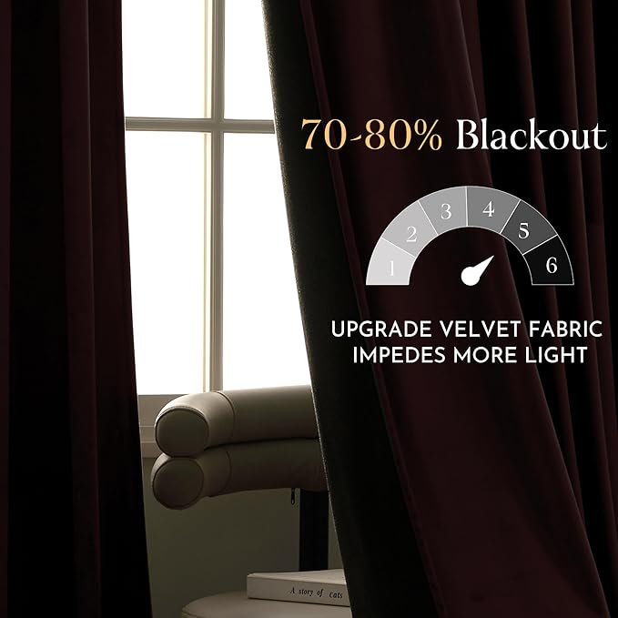 NICETOWN Pink Velvet Curtains 102 inches - Blackout Curtains for Living Room, Thermal Insulated Soundproof Panels Soft Luxury Home Decor for Bedroom, Dusty Rose Pink, W52 x L102, 2 Panels