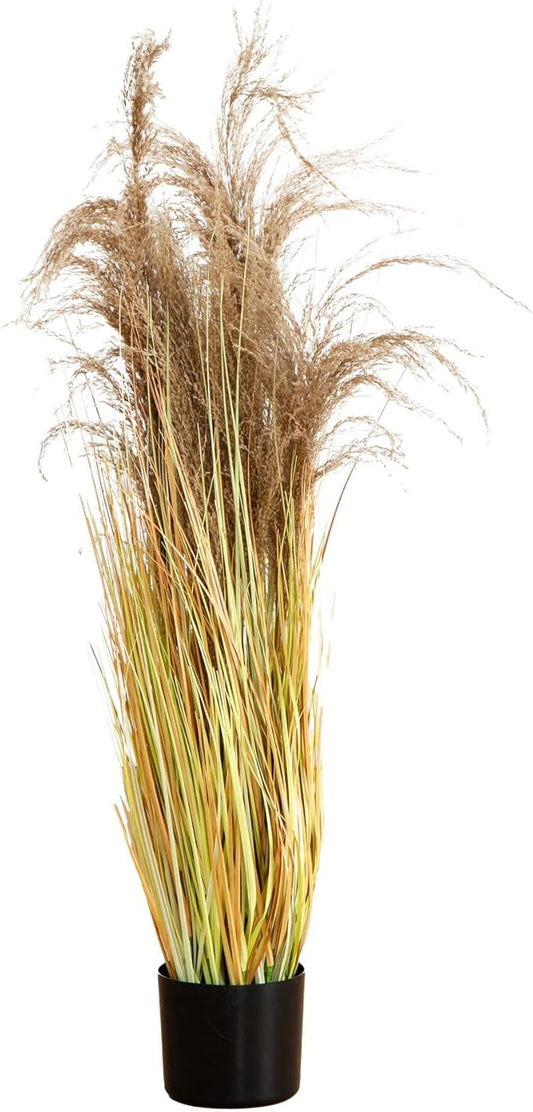 Nearly Natural 4ft Artificial Pampas Grass – Lifelike Indoor Faux Plant for Home Décor