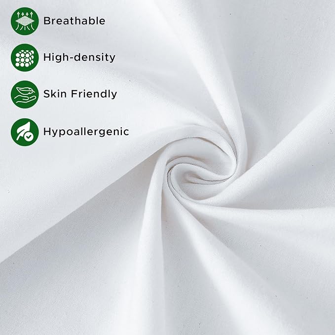 24 x 24 Pillow Insert Set of 2 - Premium Soft and Fluffy 24 Inch Large Sofa Decorative White Square Throw Pillow Inserts Stuffing for Living Room Couch and Bedroom Interior Cushions