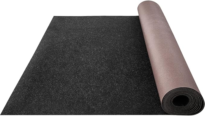 Happybuy 6 ft x 13 ft Black Marine Carpet for Boats Waterproof - 0.18" Thick Indoor Outdoor Rug Carpet Roll for Home Patio Porch Deck